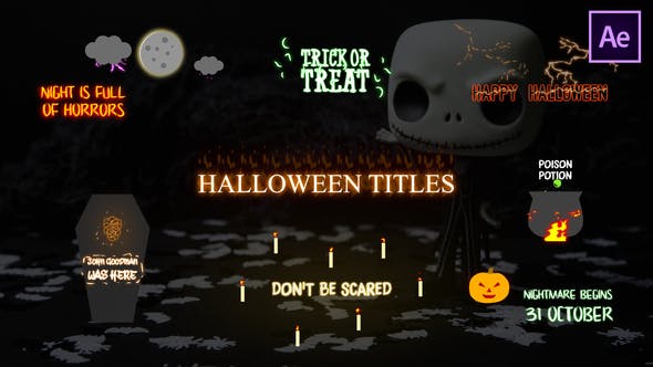 Videohive Halloween Cartoon Titles After Effects 29174191