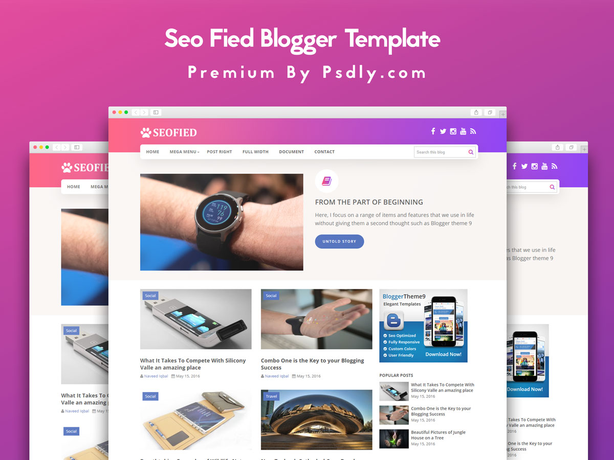 SEO Fied Seo Blogger Template