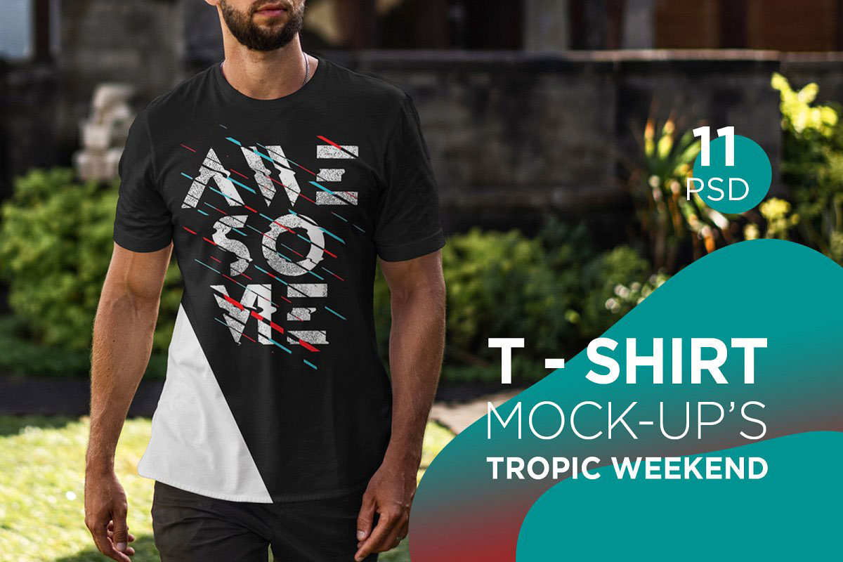 T-Shirt Mock-Up Tropic Weekend 3808013