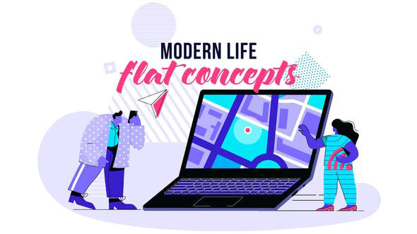 Videohive Modern life Flat Concept 28730449