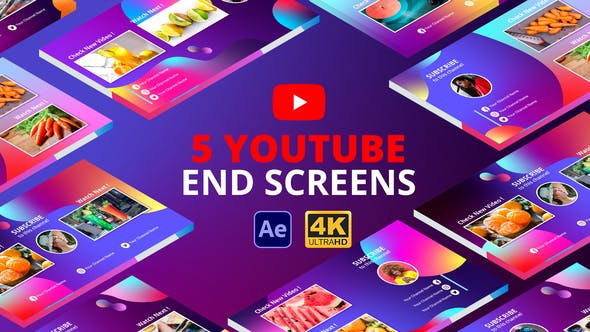 Videohive YouTube End Screens Vol.2 After Effects 29148818