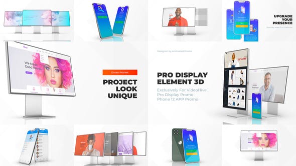 Videohive Phone 12 Pro Display Mockup Web App Promo 29149242