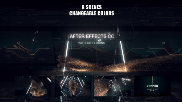 Videohive Hi-Tech Golden Runner Opener 29028470