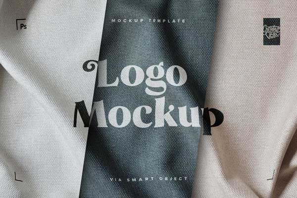 Fabric Print Effect Logo Mockup 5550468 Download