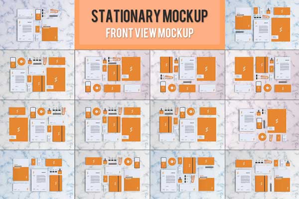 Front View Stationary Mockup 5535512