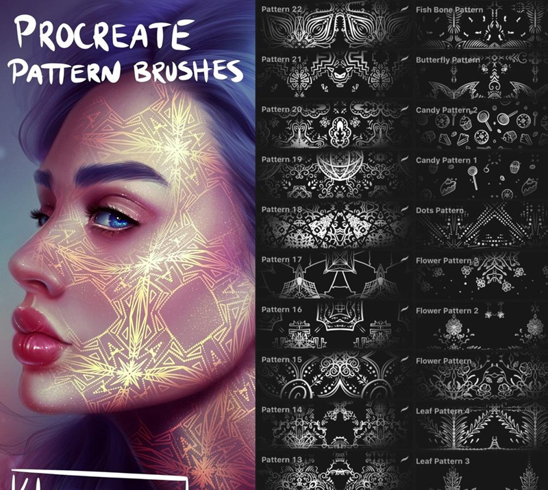Gumroad – Sandra Winther Art Pattern Brushes for Procreate