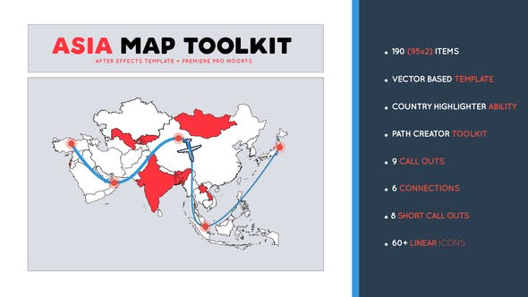 Videohive Asia Map Toolkit 29521231