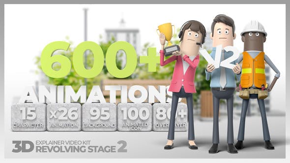 Videohive - 3D Explainer Video Kit Revolving Stage V2 - 28824485