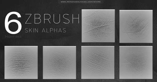 ZBRUSH — HAND SKIN ALPHA PACK 3D Model