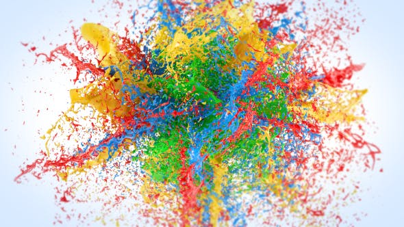 Videohive Exploding Paints Logo Reveal 20751062
