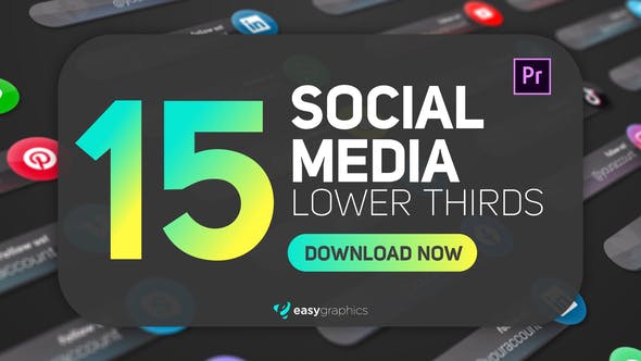Videohive - Dark Glossy Social Media Lower Thirds - 29786822