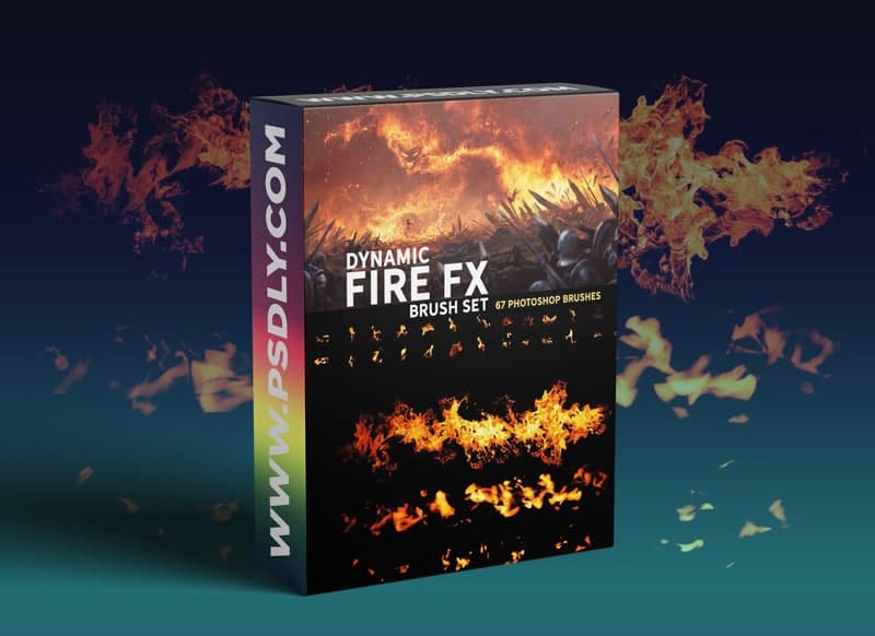 CreativeMarket - Dynamic Fire FX brush set 5273461