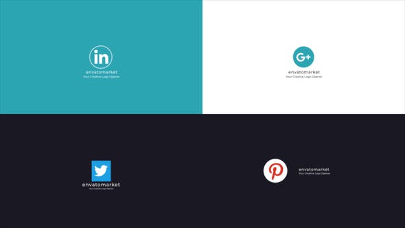 Videohive Quick Flat Logo 4 in 1 29697920