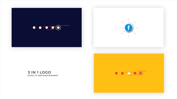 Videohive Flat Logo Opener 3 In 1 29658085
