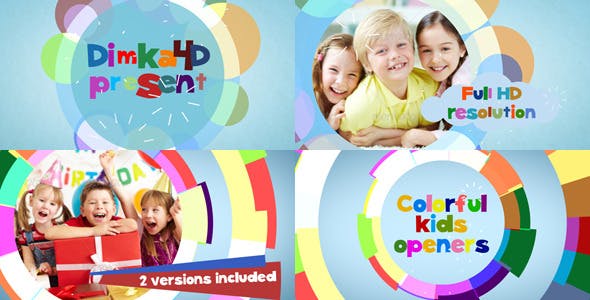 Videohive Colorful Flat Kids Openers 7662709