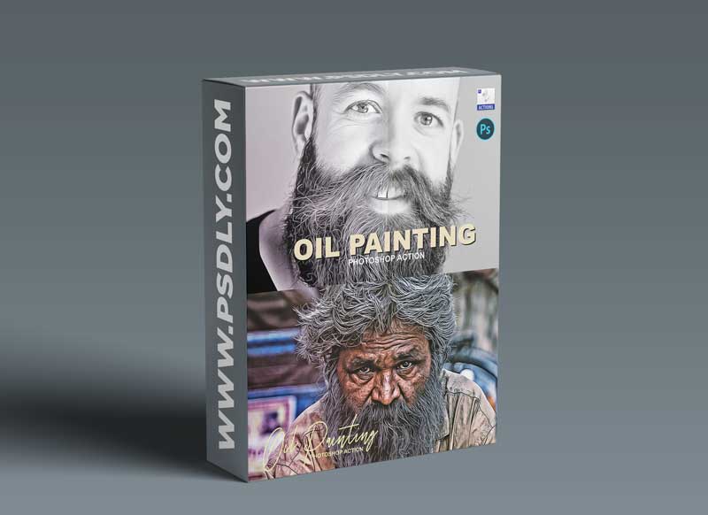 CreativeMarket - Oil painting | PSD action 5725154