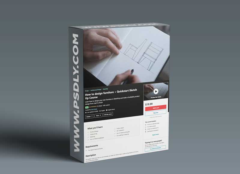 How to design furniture + Quickstart Sketch Up Course