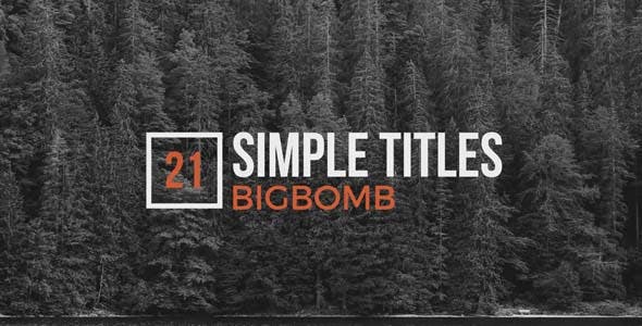 Videohive Simple Titles 20137446