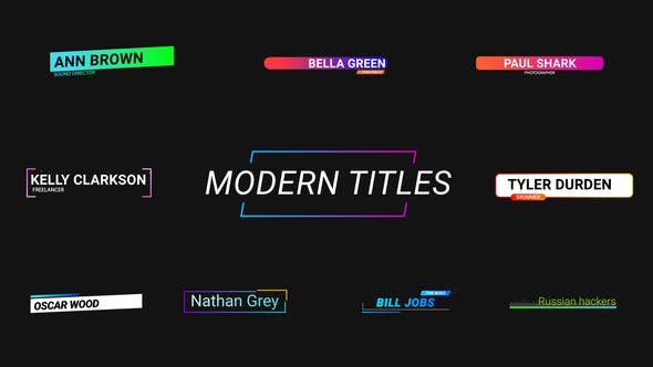 Videohive Modern Titles || After Effects 30024393