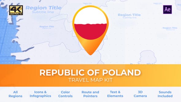 Videohive Poland Map - Republic of Poland Travel Map 29935955