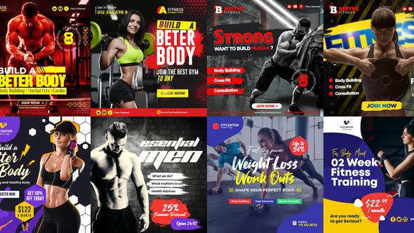 Videohive Fitness Promo Instagram Post 29814509