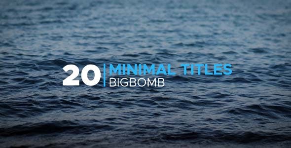 Videohive Minimal Titles 20190986