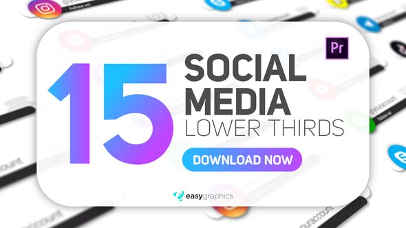 Videohive Simple White Social Media Lower Thirds 29808170