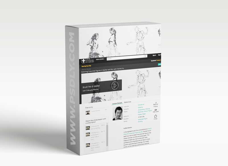 Sketching Costumed Figures in Marker and Pen with Charles Hu