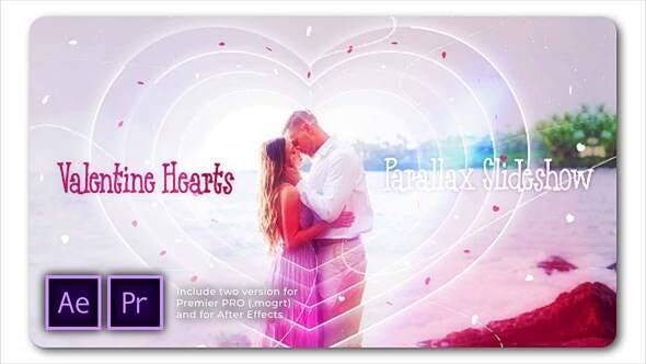 Videohive Valentine Hearts Parallax Slideshow 29855913