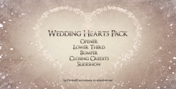 Videohive Wedding Hearts 8843417