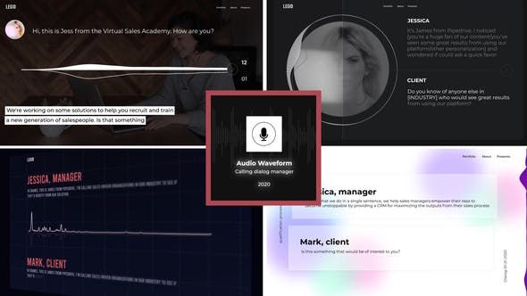 Videohive Audio Waveform With Phone Dialog 29852078