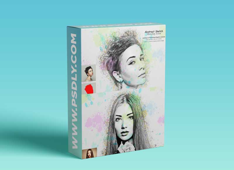 CreativeMarket - Abstract Sketch Photoshop Action 5239837