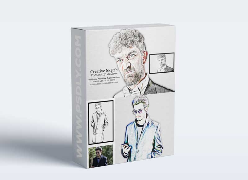 CreativeMarket - Creative Sketch Photoshop Action 5192355