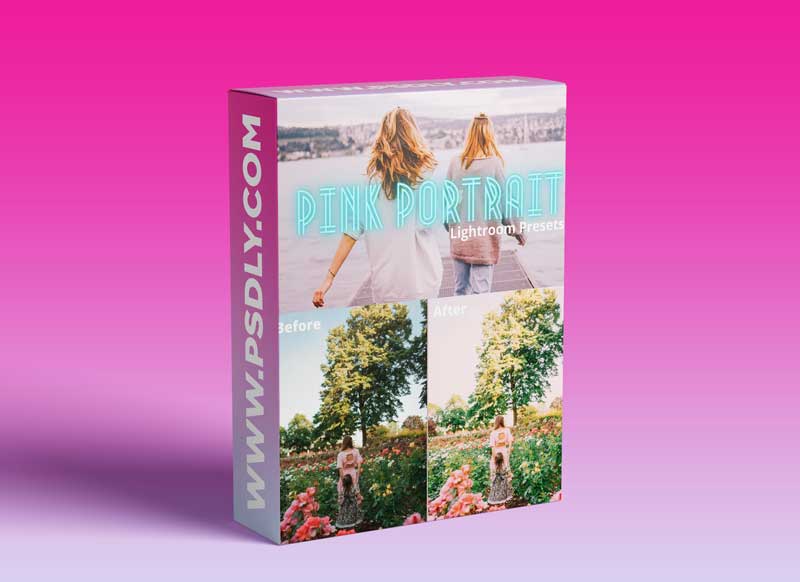 CreativeMarket Pink Portrait Lightroom Presets 5806750