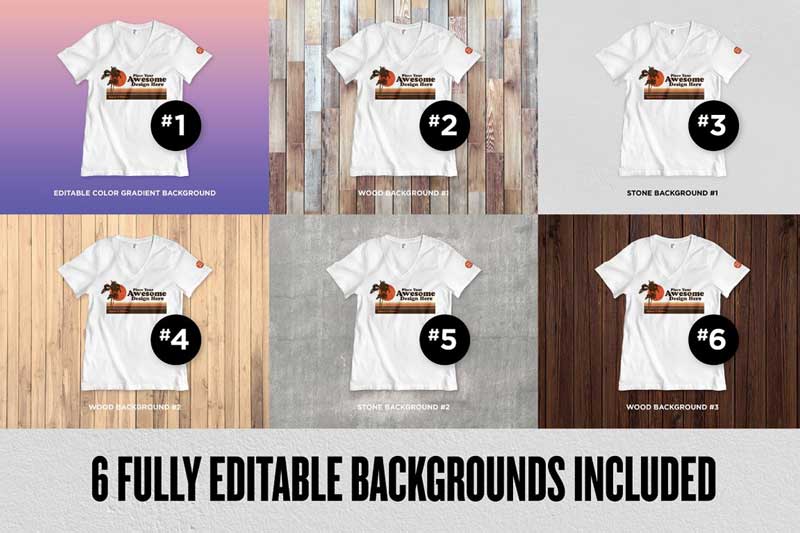 CreativeMarket Realistic Blank T-shirt Mockups 5621608
