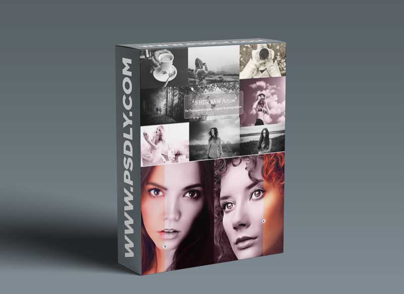 HDR B&W Photoshop Action 8866975