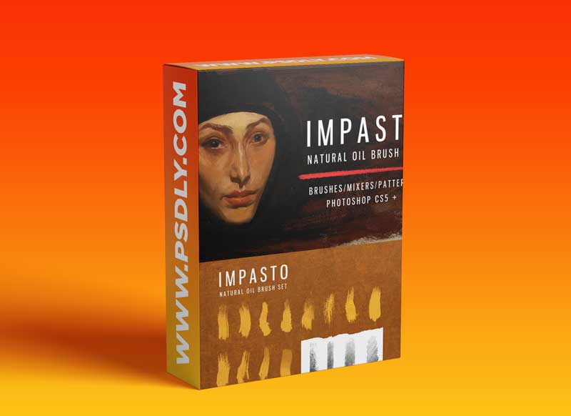 Impasto natural oil brushes for PS CS5+