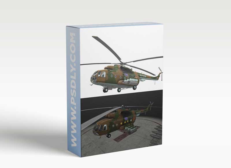 Mi-8MT Helicopter 3d model