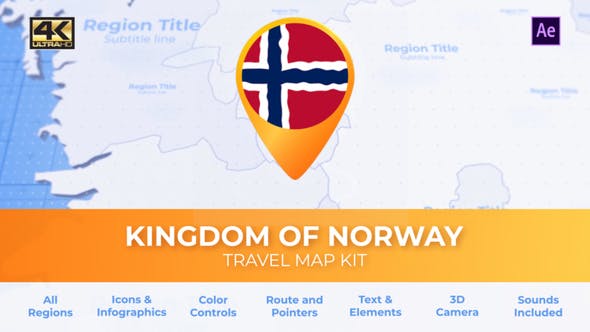 Videohive Norway Map Kingdom of Norway Travel Map 30570172