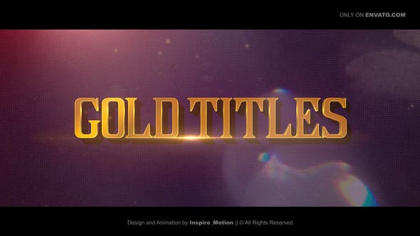 Videohive Gold Titles Epical Trailer 30482273