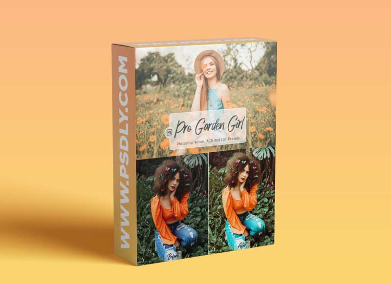 10 Pro Garden Girl Photoshop Actions 8754487