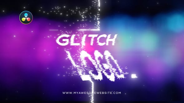 Videohive Glitch Logo Intro Bokeh Distortion 29529979