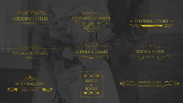 Videohive Gold Wedding Titles 30559561