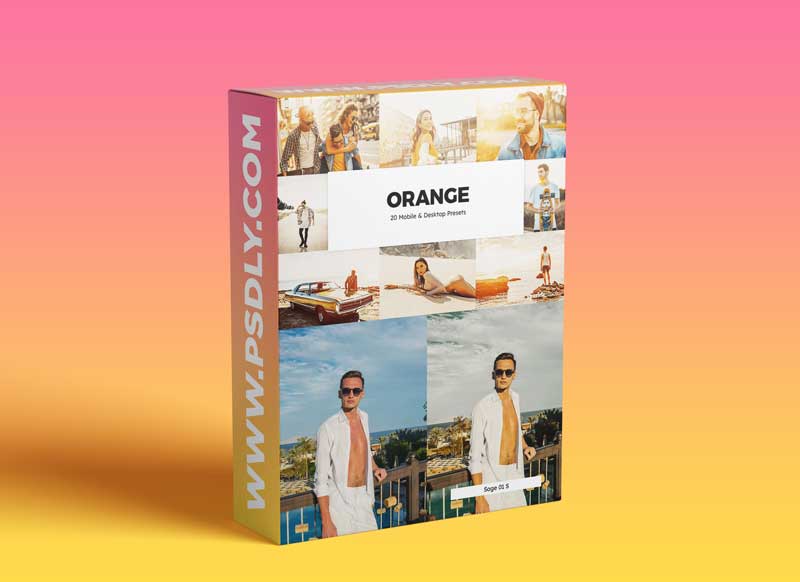 CreativeMarket - 20 Orange Lightroom Presets & LUTs 5993689