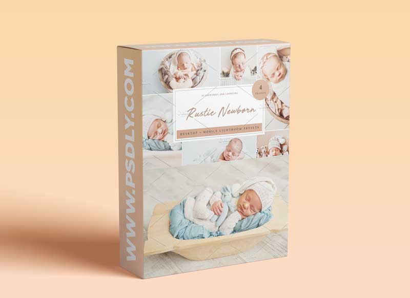 CreativeMarket - 4 x Lightroom Presets Rustic Newborn 5962692