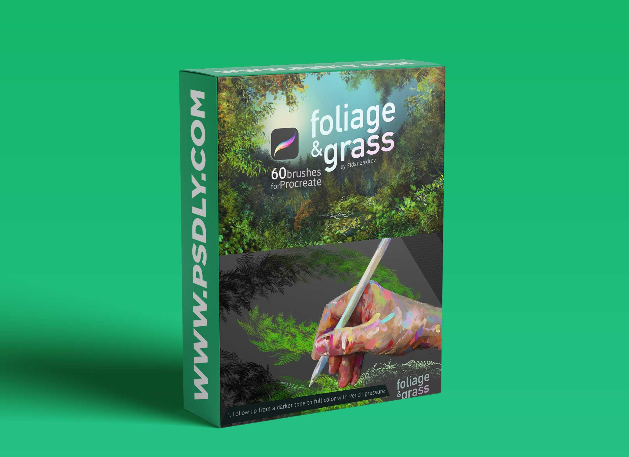 CreativeMarket - 60 Foliage & Grass Procreate brushes 5760856