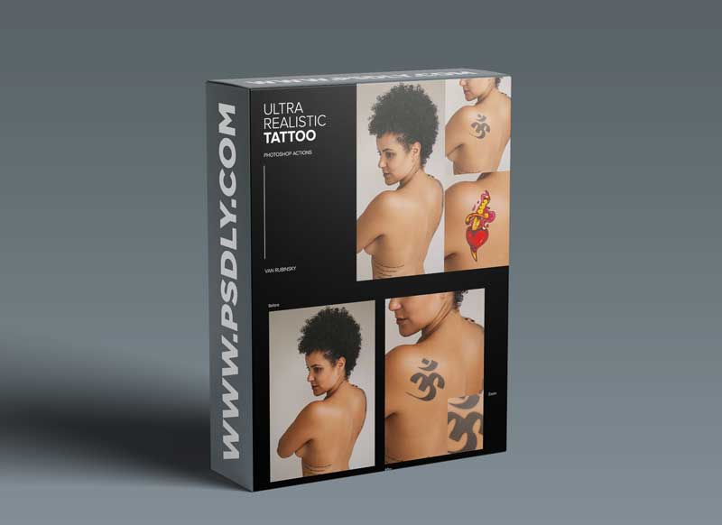 CreativeMarket - Ultra Realistic Tattoo Photoshop Act 5830201