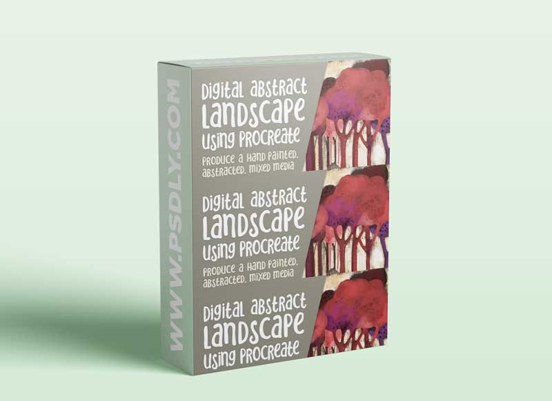 Digital Abstract Landscape Painting in Procreate