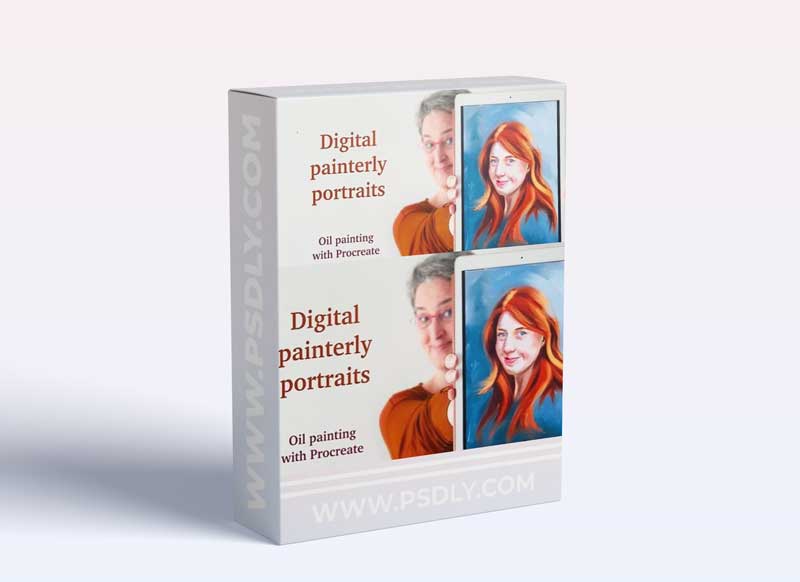 Digital oil painterly portrait with Procreate