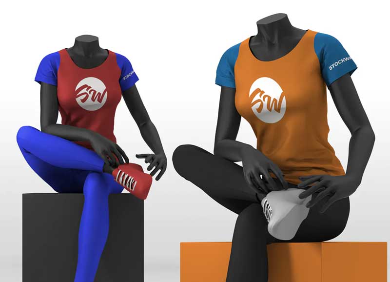 Female Mannequin Shirt Mockup